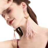 Elegant Circle Alloy Color Preserving Bead Earrings